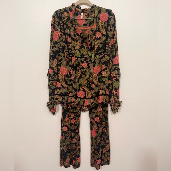 Spell Etienne noir top and pant set both size S - Picture 8 of 14